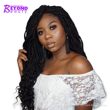 Factory Price Best Pre Looped Goddess Locs box braids hair crochet hair ombre synthetic braiding Hair curly ends